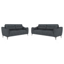 Nolan - 2 Piece Upholstered Sofa Set - Charcoal