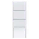 Jude - 3-Shelf Engineered Wood Media Tower - High Gloss White