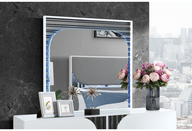 Talia - Mirror With LED - White