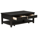 Concord - 2-Drawer Rectangular Coffee Table - Distressed Java