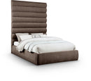 Adam - Chenille Fabric Bed With 89" Headboard
