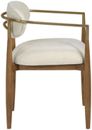 Riccio - Fabric Dining Arm Chair (Set of 2) - Walnut Frame
