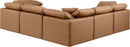 Indulge - Faux Leather 5 Piece Modular Corner Sectional