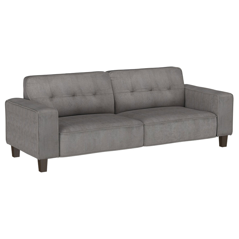 Deerhurst - Upholstered Track Arm Tufted Sofa - Charcoal