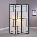 Damis - 3-Panel Room Divider Folding Shoji Screen - Black