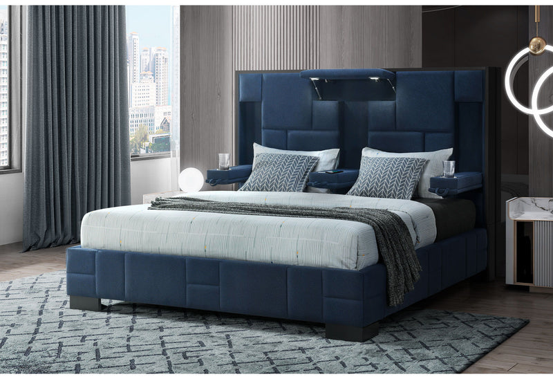 Oscar - King Bed - Navy Blue