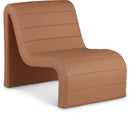 Ivy - Faux Leather Accent Chair - Cognac