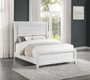 Marielle - California King Headboard Panel Bed - Distressed White