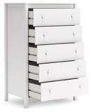 Hallityn - Five Drawer Chest - White