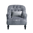 Gaura - Chair With Pillow - Dark Gray Velvet