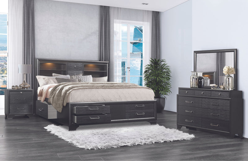 Jordyn - 5 Piece Queen Bedroom Set - Gray
