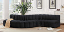 Arc - Velvet 6 Piece Curved Modular Sofa