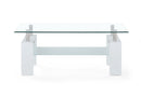 T648 - Coffee Table - Clear / White