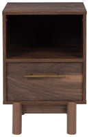 Calverson - One Drawer Night Stand - Medium - Mocha
