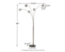 Winter - Metal Arc Lamp  - Silver Finish