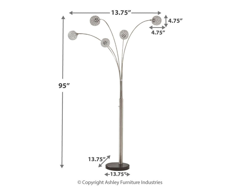 Winter - Silver Finish - Metal Arc Lamp