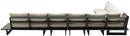 Maldives - 7 Piece Water Resistant Outdoor Patio Modular Sectional With Gray Base