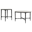 Hermas - Round Marble Coffee And End Table Set