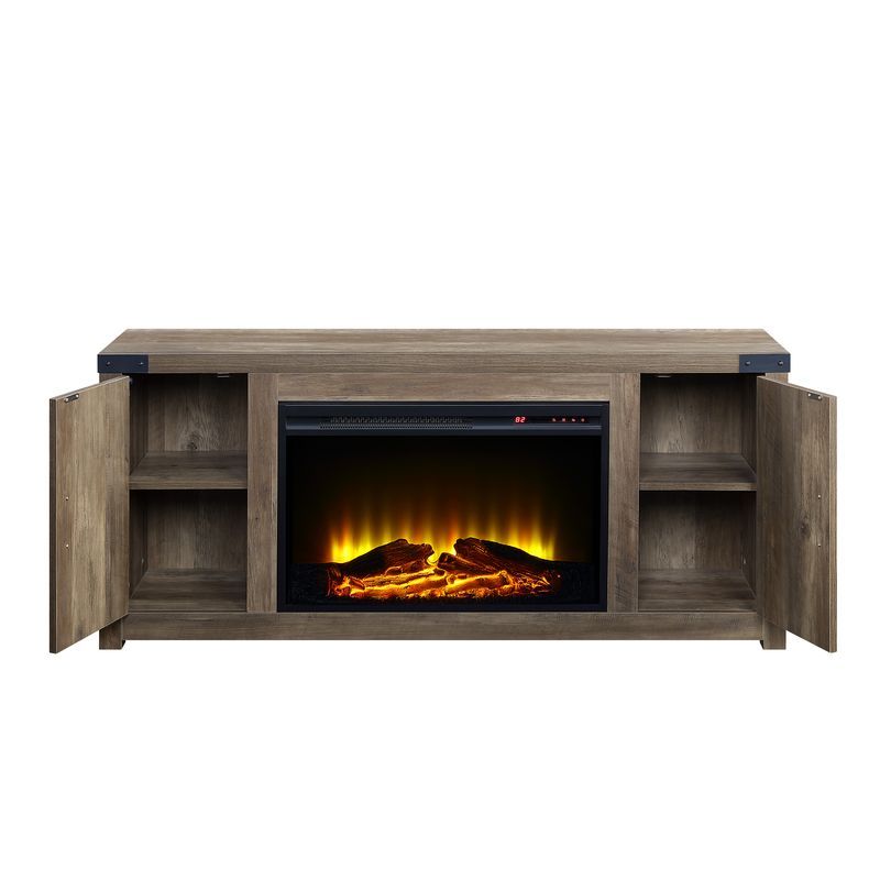 Tobias - Fireplace - Rustic Oak Finish - 25"