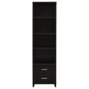 Lewes - 4-Shelf Engineered Wood Media Tower - Cappuccino