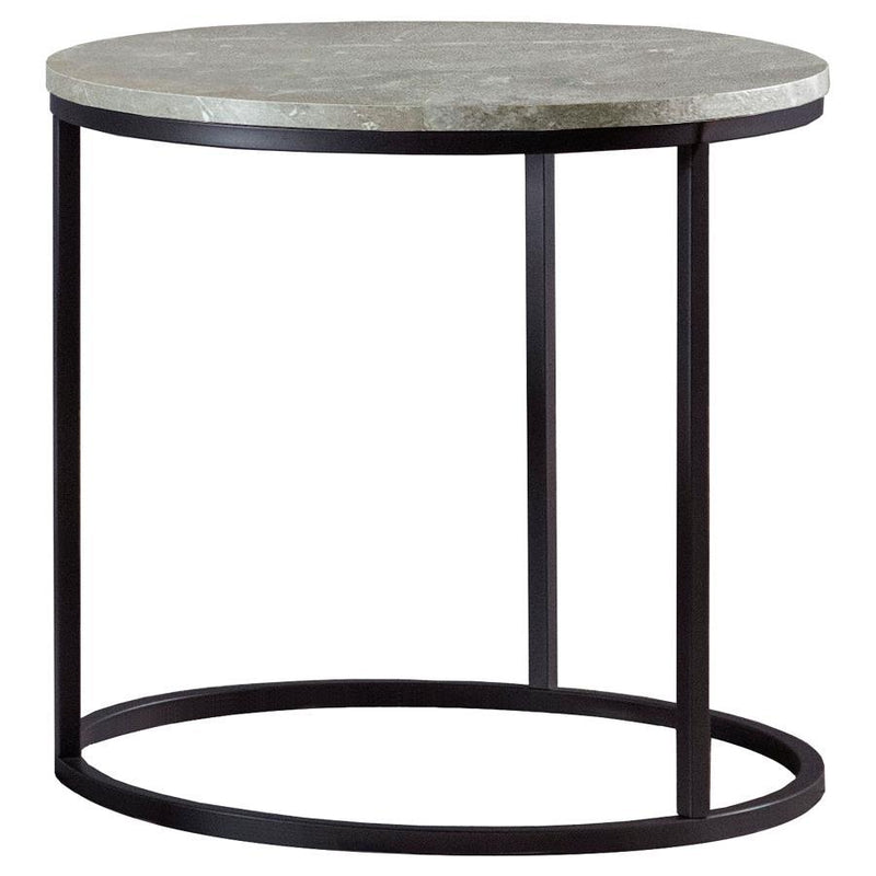 Lainey - Round Faux Marble Side End Table