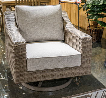 Laguna Heights - Swivel Lounge With Cushion - Beige