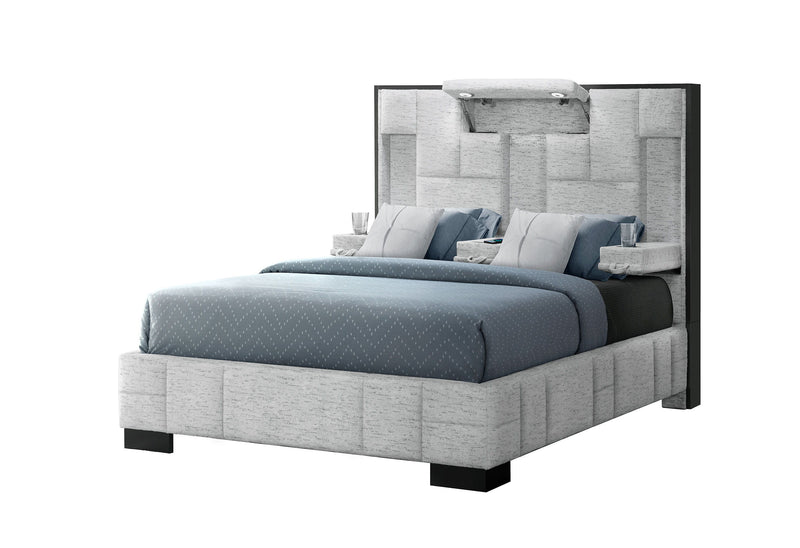 Oscar - Queen Bed - Gray