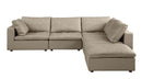 1100 - 5-Piece Right Arm Facing 3-Seat Sectional (Top-Grain Italian Leather)