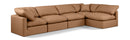 Indulge - Faux Leather 5 Piece Modular Sectional