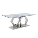 Gianna - Dining Table - Clear Glass Top & Stainless Steel
