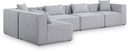 Cube - Linen 5 Piece Modular Sectional