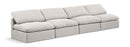 Indulge - Linen 4 Seat Modular Armless Sofa