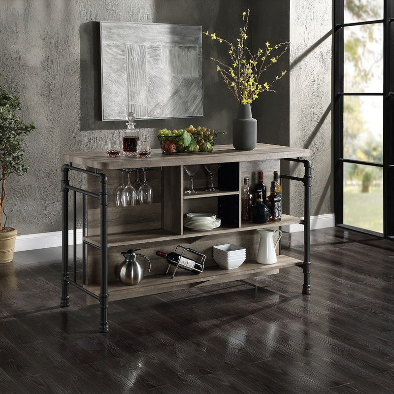Edina - Counter Height Table - Antique Oak & Sandy Gray