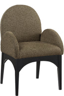 Waldorf - Boucle Dining Arm Chair With Black Legs