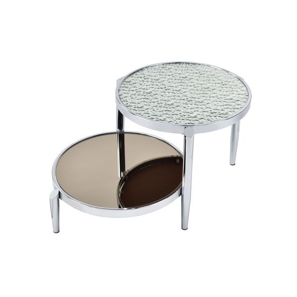 Abbe - Coffee Table - Glass & Chrome Finish