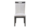 D4238 - 7 Piece Dining Room Set (Dining Table And 6 Dining Chairs) - Clear / Dark Brown / Light Gray