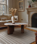 Puglia - Marble Top And Oak Wood Base Table