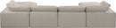 Comfy - 6 Piece Linen Modular Double Chaise Sectional