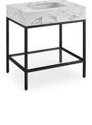 Marmo - Engineered Marble Bathroom Vanity With Black Base