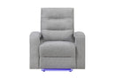 U6611 - Power Recliner With LED - Dark Gray