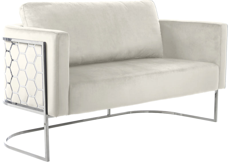 Casa - Loveseat with Chrome Legs