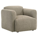Dorset - Fabric Upholstered Round Track Arm Accent Chair