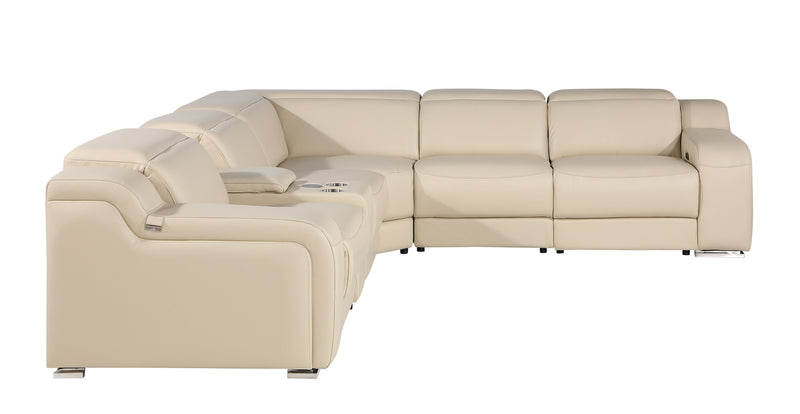 1116 - Power Reclining Italian Leather Sectional