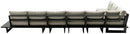 Maldives - 6 Piece Water Resistant Outdoor Patio Modular Sectional With Gray Base