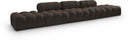 Ames - 5 Piece Boucle Upholstered Modular Sofa With 2 Armless Seats