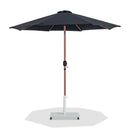 Fiji - Aluminum Patio Umbrella With Square White And Teak Base