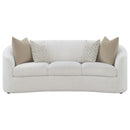 Rainn - Boucle Upholstered Sloped Arm Sofa - Latte