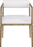 Axis - Linen Textured Cream Fabric Upholstered Dining Chair (Set of 2)