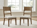 Cabalynn - Dining Uph Side Chair (Set of 2) - Oatmeal / Light Brown