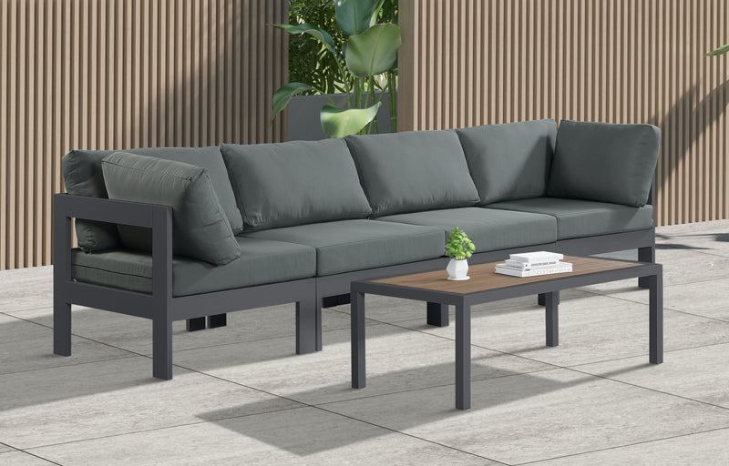 Nizuc - Outdoor Patio Modular Sofa - Dark Grey - Modern & Contemporary